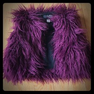Ugg Australia purple shaggy vest